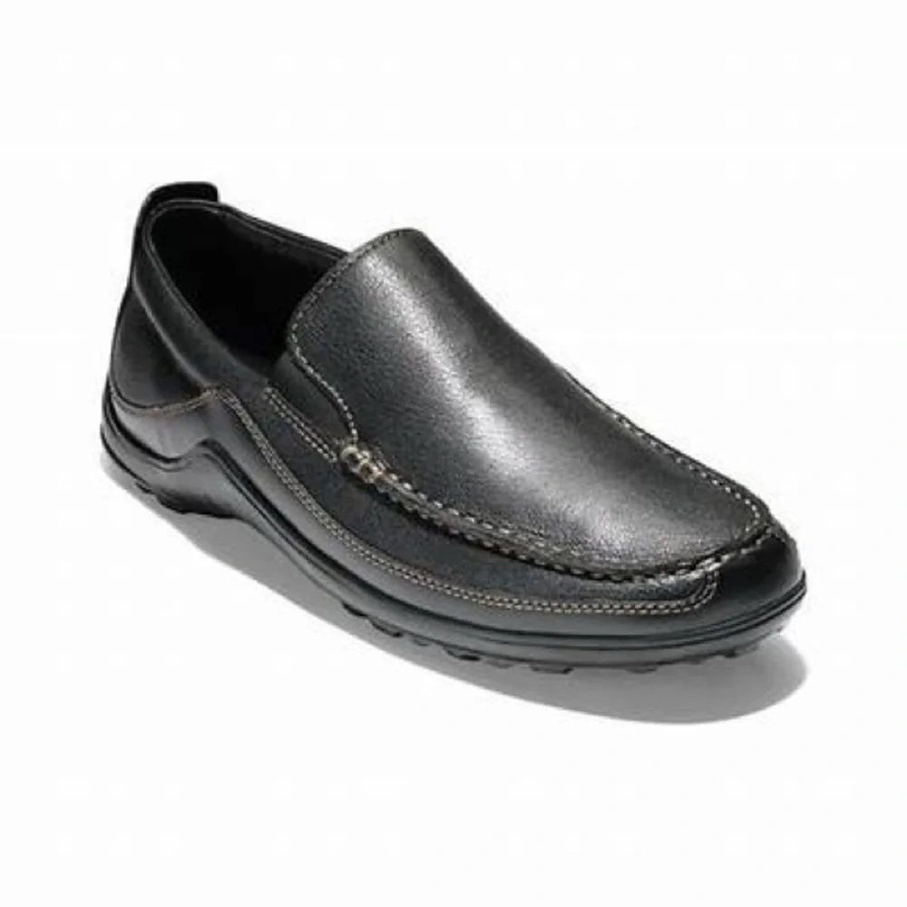Cole Haan CO3557 Men’s Black Leather Driving Loafers Sz 11M Venetian